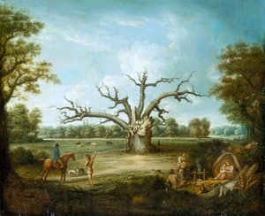'The Fairlop Oak, Hainault Forest', 1816. av Henry Milbourne