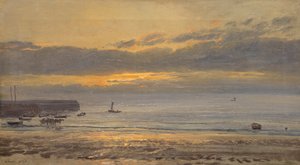 Før soloppgang, Scarborough - Low Water, 1878