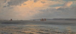 Sjølandskap (olje på lerret)