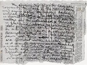 Fragment av Stanleys dagbok, illustrasjon fra 