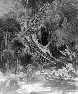 Hauling Canoes Up Inkisi Falls, publisert 
