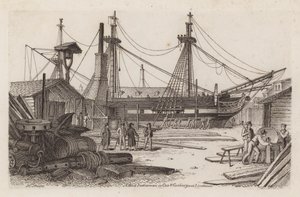 En vestindiamann i Cox and Curlins Yard, Limehouse