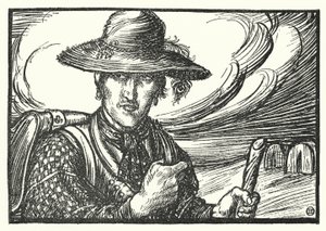 Matthew Arnold-dikt: The Scholar Gipsy (gravering)