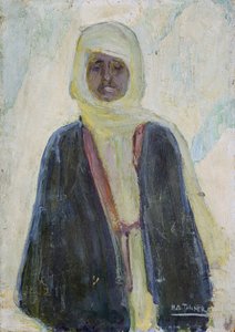 Marokkansk mann (olje på panel) av Henry Ossawa Tanner