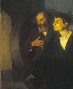 De to disiplene ved graven, ca. 1906 av Henry Ossawa Tanner