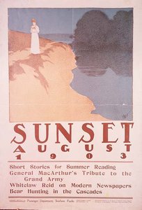 Omslagsillustrasjon for magasinet Sunset, august 1903 (farge litho) av Henry Patrick Raleigh