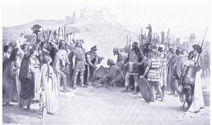 Hannibal trifft die gallischen Häuptlinge