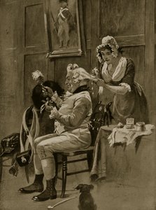 Forbereder til parade, 1799, illustrasjon fra 
