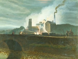 Moonlit Landscape, muligens fra Nantyglo Ironworks, Monmouthshire