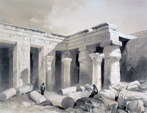 Medinet Abou, Theben, Egypt, 1800-tallet av Henry Pilleau