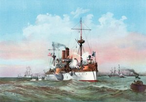 Maine hyller det spanske flaggskipet ved ankomst til havnen i Havana