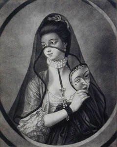 The Fair Nun Unmasked, gravert av Carington Bowles (fl.1744-93) (litho) av Henry Robert (after) Morland