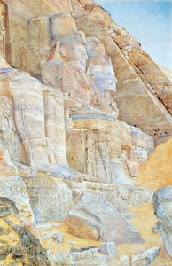 Det store tempelet til Abu Simbel - Newmann, Henri Roderick (1833-1918) - 1905 - Olje på lerret - Musee d