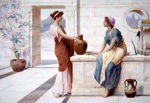 Gossip, ca. 1895 (akvarell om bord)