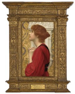 The Guarded Flame (blyant, akvarell og kroppsfarge forsterket med gummi arabicum på papir lagt på panel) av Henry Ryland