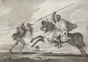 Fit Aurari Zogo angriper en fotsoldat, Etiopia