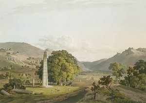 Obelisken i Axum, gravert av Daniel Havell (1785-1826) 1809 (akvatint)