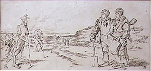 The Roadmen disturbed by the Golfers, illustrasjon fra 