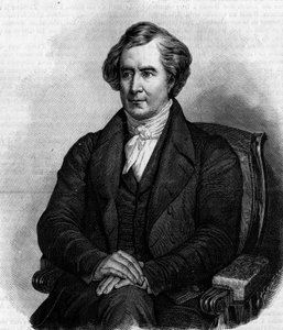 Portrett av Francois Arago (1786-1853), fransk astronom, fysiker og politiker. (Fra Henri Scheffers maleri). Gravering i "" Nature: gjennomgang av vitenskapene og deres anvendelser på kunst og industri "" av 6. mars 1886.