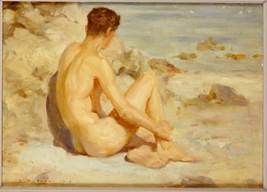 Gutt på en strand, 1912