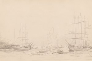 Frakt i Falmouth Harbor av Henry Scott Tuke