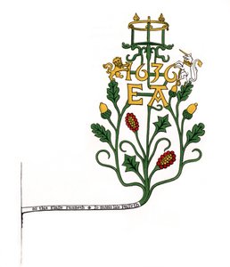 Brakett for å støtte et timeglass, 1636, 1843. av Henry Shaw