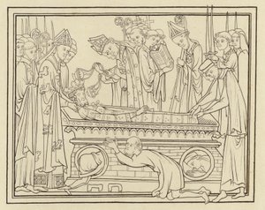 Begravelse av Edward The Confessor, omtrent på midten av 1200-tallet av Henry Shaw