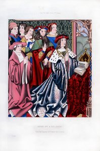 Henry VI og hoffet hans, midten av 1400-tallet, 1843. av Henry Shaw