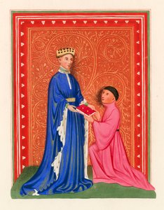 Occleve presenterer boken sin til Henry V, ca 1410 av Henry Shaw