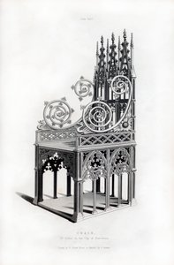 Solid sølv trone, 1397, 1843. av Henry Shaw