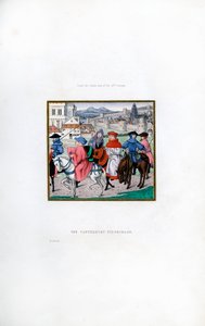 Canterbury Pilgrimage, slutten av 1400-tallet, 1843. av Henry Shaw