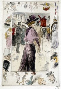 Kvinne foran Moulin Rouge