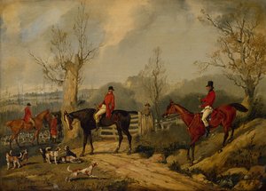 The Meet Over the Gate (olje) av Henry Sr Alken