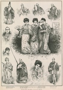 Skisser fra The Mikado på Savoy Theatre av Henry Stephen Ludlow