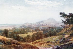 Edinburgh fra «Rest and be Thankful» (fargelitografi)