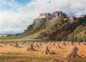 Stirling Castle fra King#39;s Knot (fargelitografi)