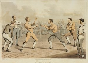 A Prize Fight, gravert av J. Clark, utgitt i 1820 (akvatint)