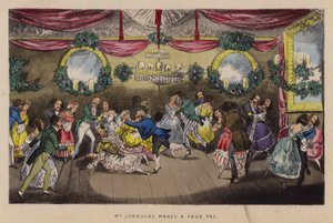 Illustrasjon for Jorrocks' Jaunts and Jollities (farge litho) av Henry Thomas (after) Alken