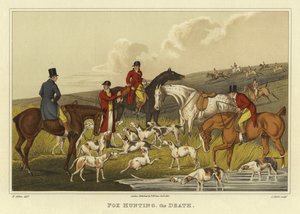 Fox Hunting, the Death (chromolitho) av Henry Thomas Alken