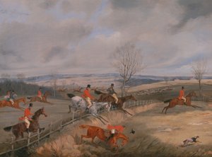 Jaktscene: Tegning av omslaget, ca. 1840. av Henry Thomas Alken