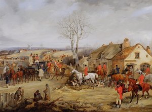 Jaktscene, The Meet av Henry Thomas Alken
