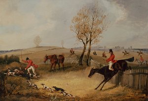 Over gjerdet (olje på lerret) av Henry Thomas Alken