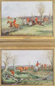 Et par jaktscener, 1800-tallet av Henry Thomas Alken