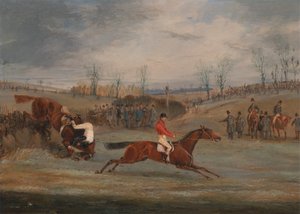 Scener fra en hindring: Nær målgang av Henry Thomas Alken