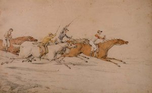 De siste to sekundene (blyant og akvarell) (par 85459) av Henry Thomas Alken