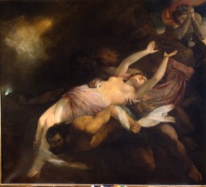 Eurydice kidnappet ved Orphee, Henry Thomson (1773 - 1843), oljemaleri. av Henry Thomson