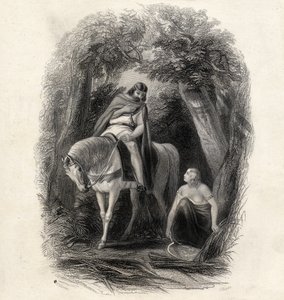 King Cormac (d.1138) and the Fair Eithne, gravert av J.Rogers, fra 
