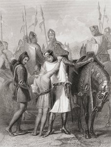 Richard, jarl av Pembroke, tok avskjed med sin bror før han dro til Irland i 1169, fra 