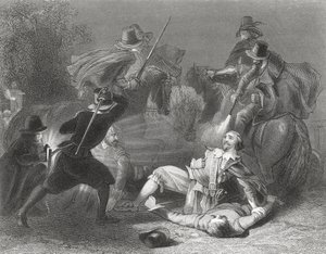 Drapet på Lord Kilwarden av Robert Emmets opprørere i Dublin, Irland, 1803, fra 