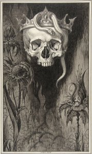 Illustrasjon fra hertuginnen av Malfi og Den hvite djevelen, to skuespill av John Webster (1580 - 1634), pub.1930